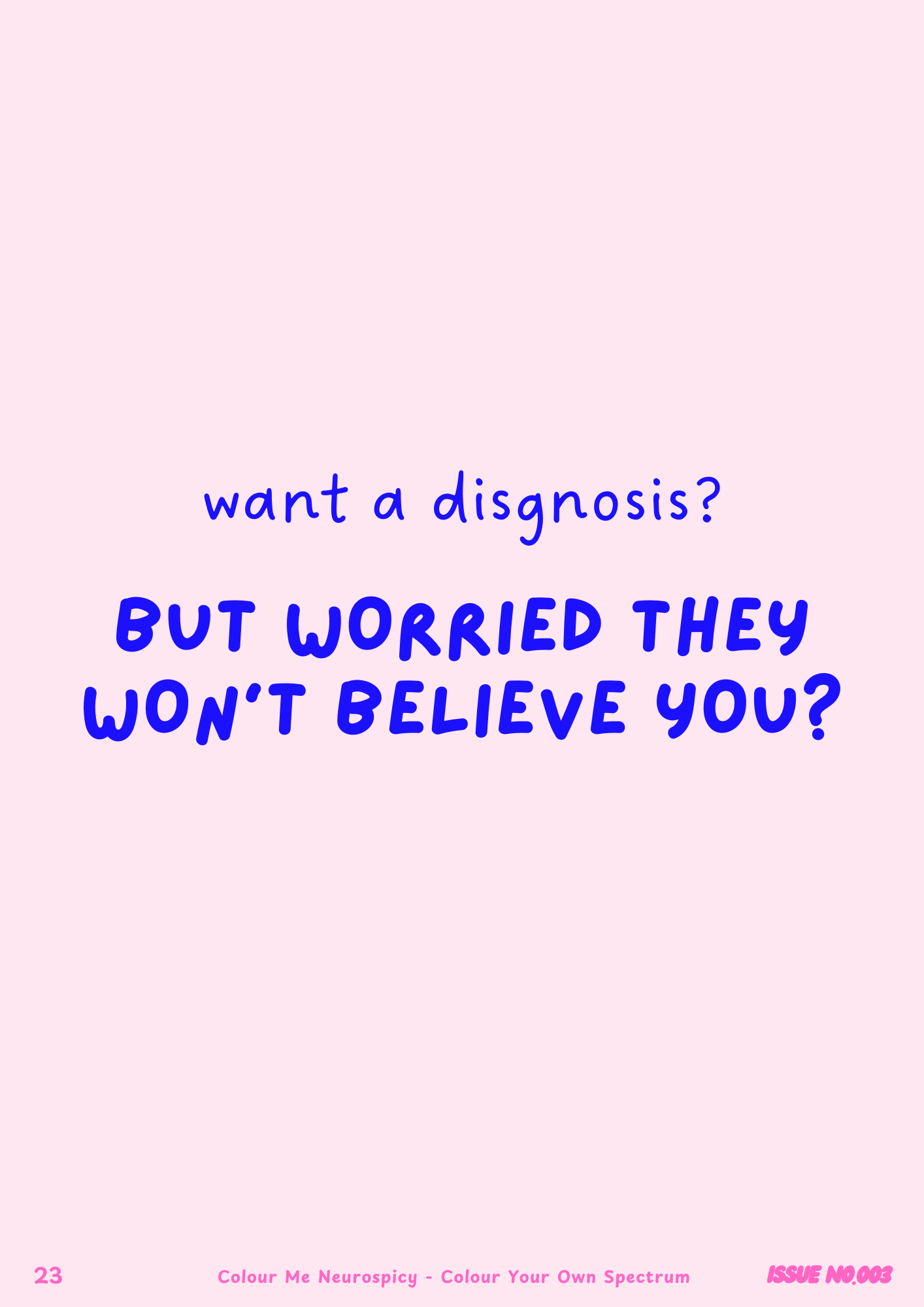 Pre-Diagnosis Workbook - Printable