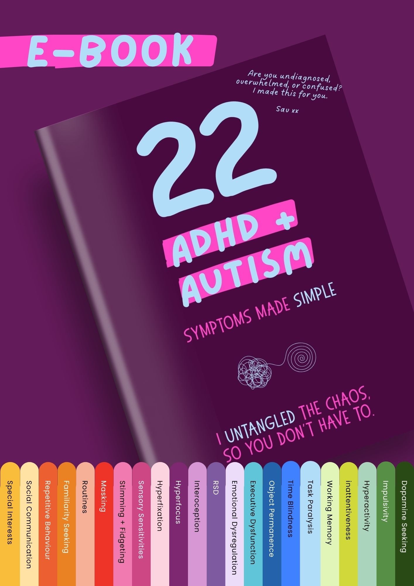 22 ADHD + Autism Symptoms Made Simple - E-Book