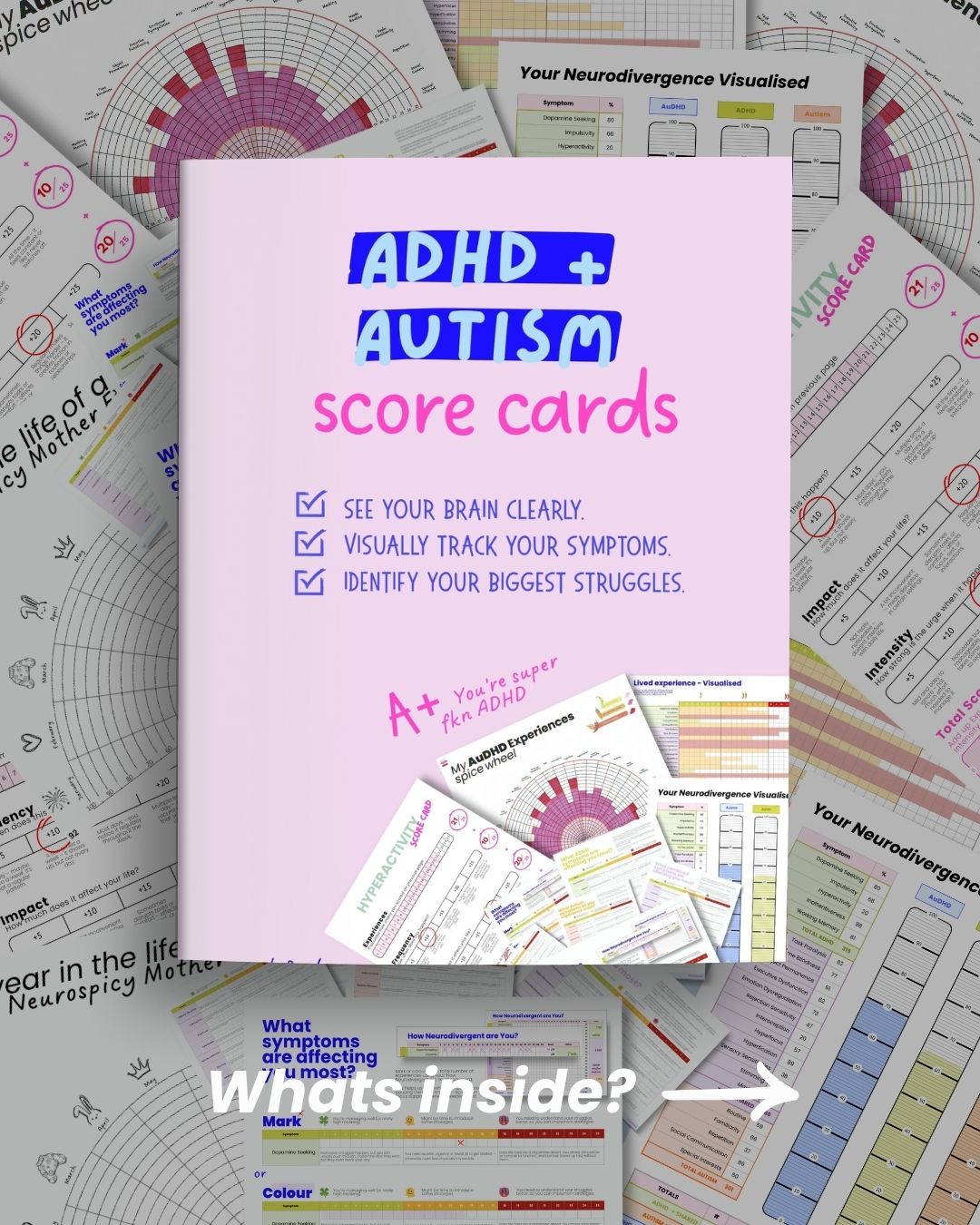 ADHD + Autism Score Card Pack
