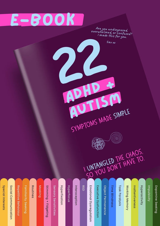 22 ADHD + Autism Symptoms Made Simple - E-Book